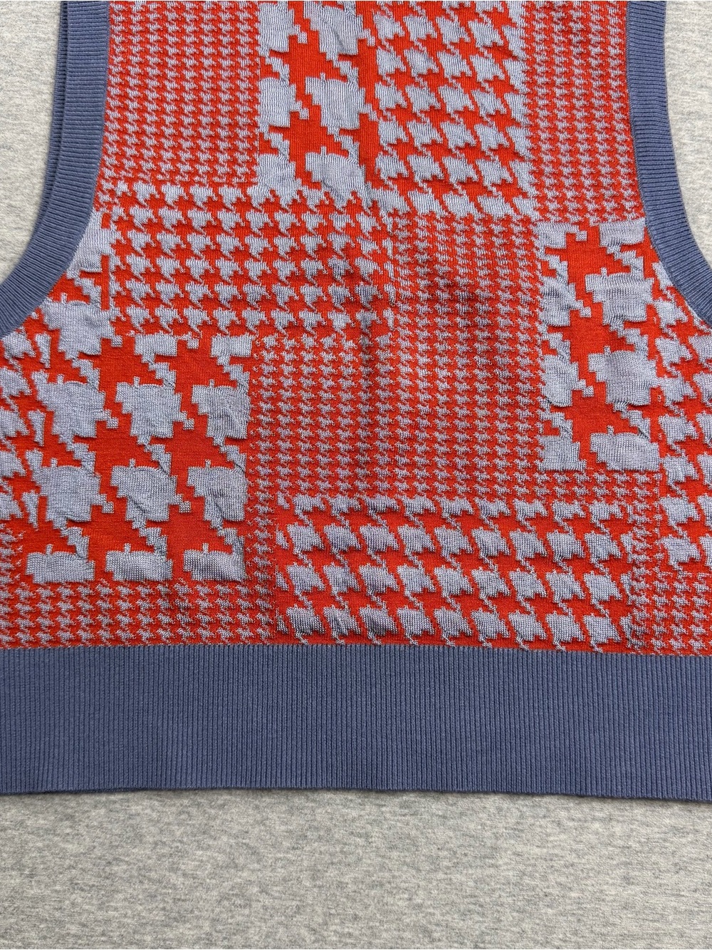 Ray BEAMS Tokyo fashion Patchwork Sweater Vest Women Small Preppy Academic Chic - Picture 3 of 9